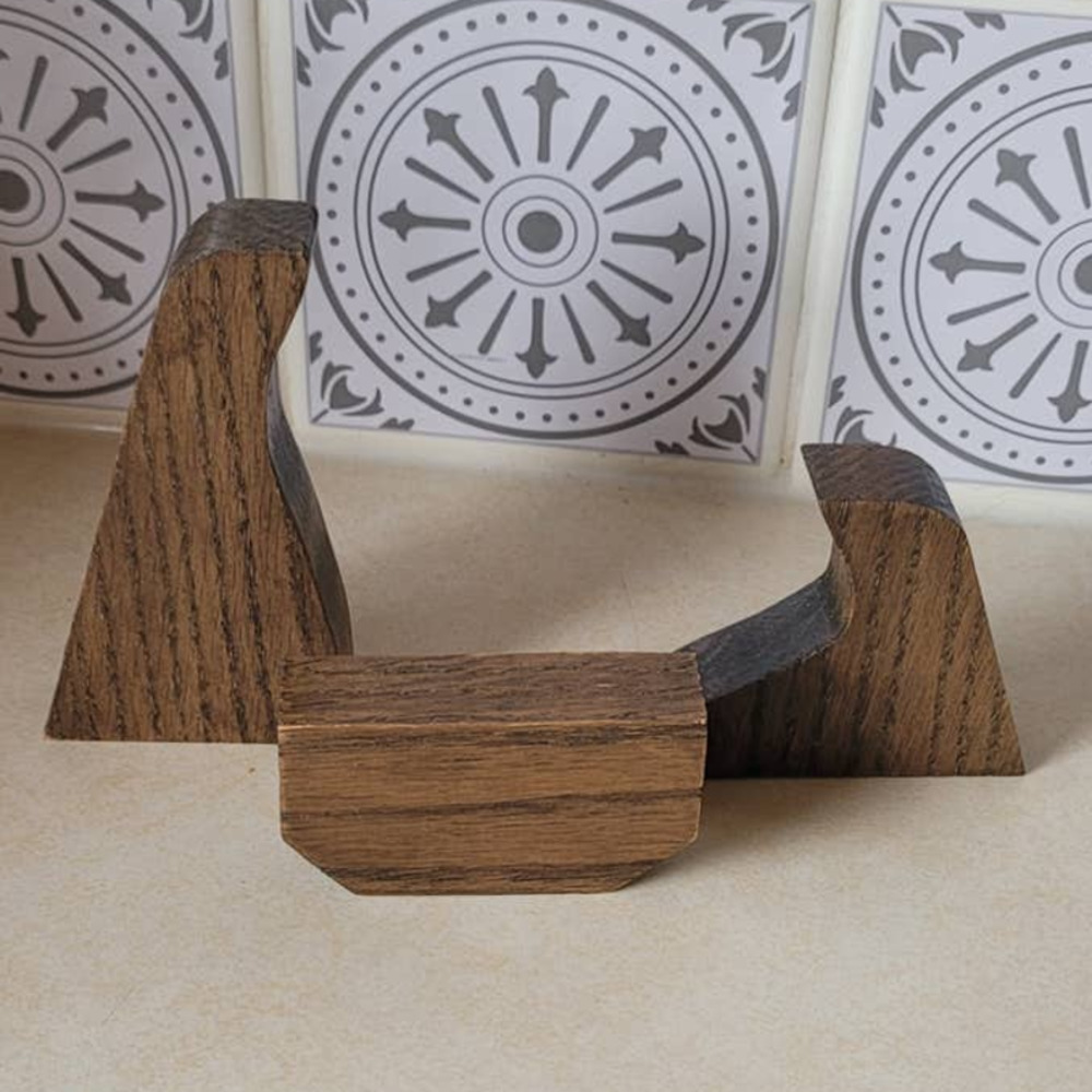 Vintage Handmade Mid Century Minimalist Oak Nativity - Picture 6 of 9